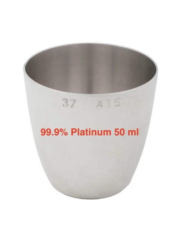 Standard 99.9% Pure Platinum Crucible 50 ml