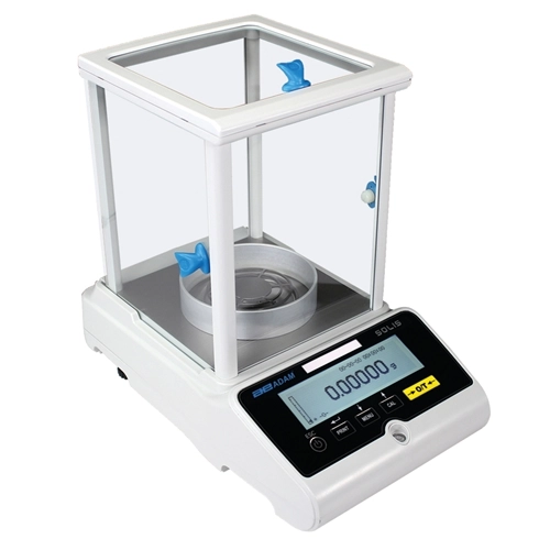 Adam Equipment SAB 125I Solis Semi-Micro Analytical Balance, 62g/120g, 0.01mg/0.1mg