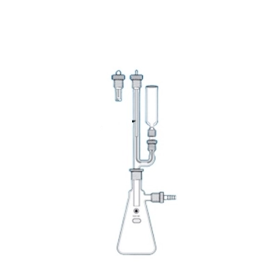 Ace Glass NMR Washer Body, #11 Sample Tube Opening, #7 Solvent Reservoir Opening, Plain 2540-12