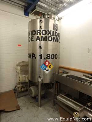 Premix Stainless Steel Vertical Storage Tank Capacity 1780 L