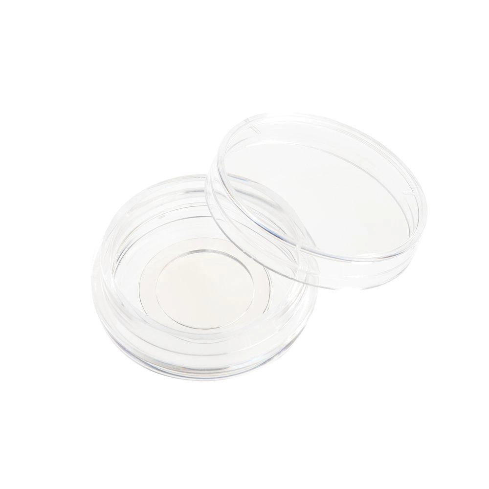 CELLTREAT 229632 30mm x 10mm Tissue Culture Treated Dish, 15mm Glass Bottom, Sterile, 50PK