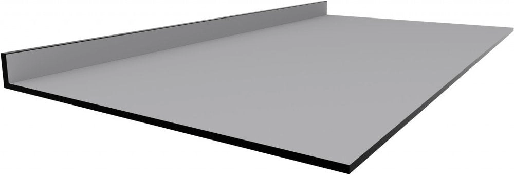CLP Phenolic Resin Countertop (38"W x 30"D x 3/4"H) with 4"H Backsplash for 36" Lab Cabinet (Color: Black)