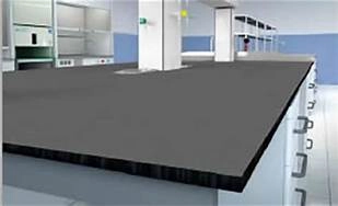 Trespa TopLabPLUS Phenolic Resin Countertop without Backsplash for Lab Bench (3/4-inch thick, Color: Black)