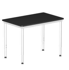 AMS Solution Series 48"L x 24"D Adjustable Height (30"-36"H) Lab Table with Epoxy Resin Top