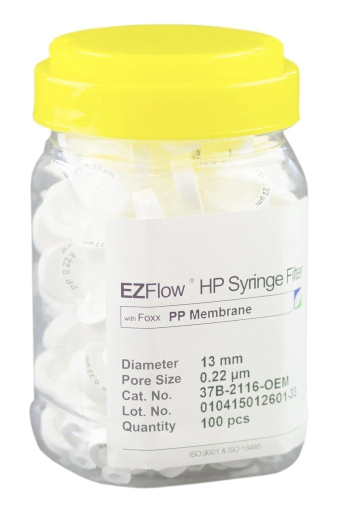 Foxx Life Sciences 37B-2116-OEM EZFlow  Syringe Filter, 0.22&micro;m Polypropylene, 13mm, 100/pack