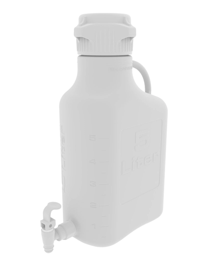 Foxx Life Sciences 152-1211-OEM Carboy, 5L, HDPE, 83B Cap, w Spigot