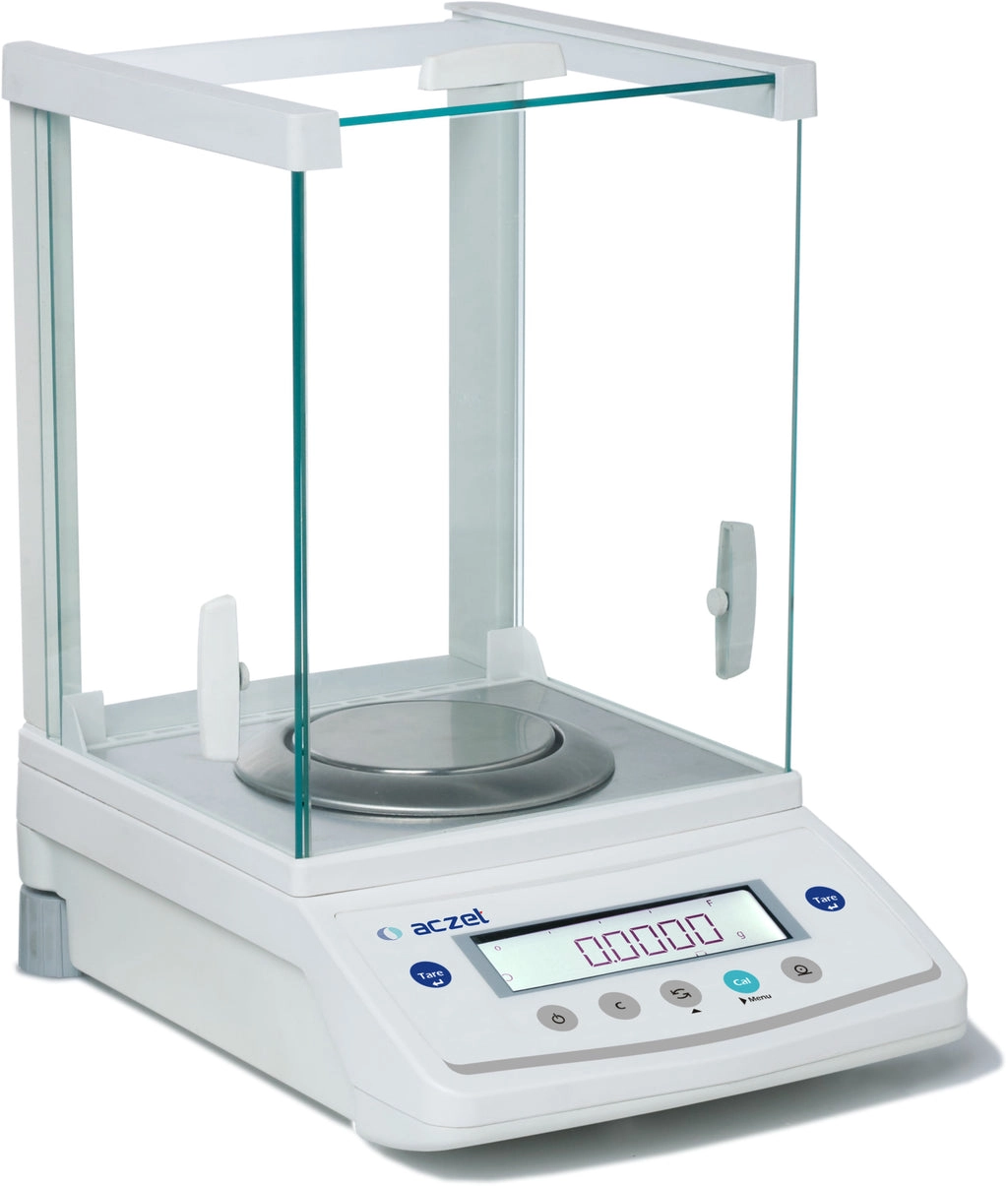 Aczet CY 224C Analytical Balance (220g x 0.1mg) with automatic internal calibration, LCD backlit display, GLP/GMP procedure