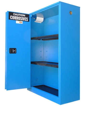 Securall C245 45 gallon Self-Close, Self-Latch Corrosives Storage Cabinet with Sliding Door