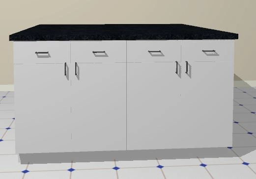 Casework island (metal):  8 foot long standing height island (NEW)