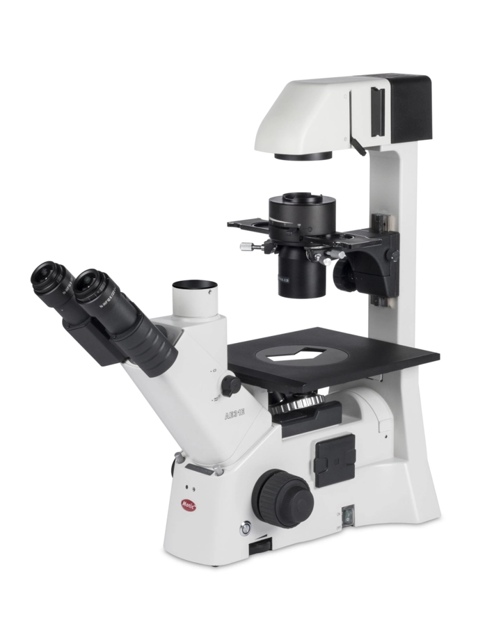 Motic AE31E Epi-fluorescent Trinocular Inverted microscope with 3MP camera package (NEW)