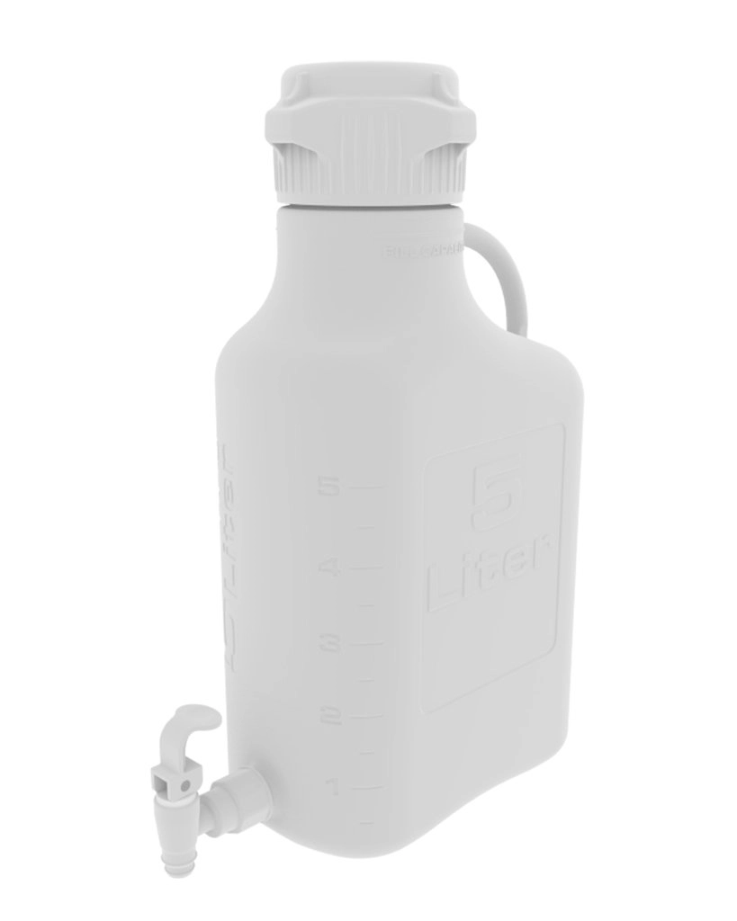 Foxx Life Sciences 155-1211-OEM Carboy, 5L, Polypropylene, 83B Cap, w Spigot
