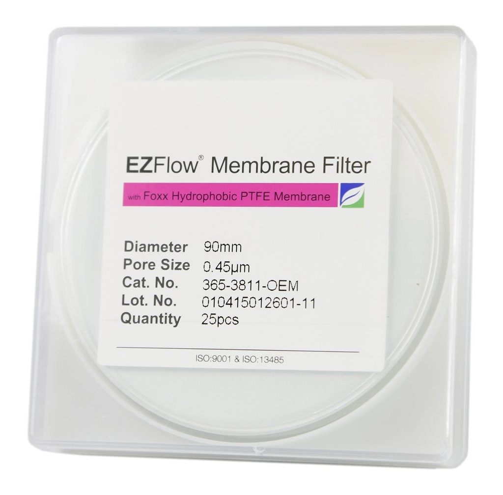 Foxx Life Sciences 365-3811-OEM EZFlow  Membrane Disc Filter, 0.45&micro;m Hydrophobic PTFE, 90mm, 25/pack