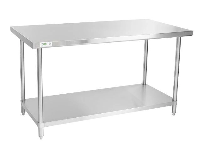 Stainless steel lab table:  60" x 30" 14 Ga. with undershelf (NEW)