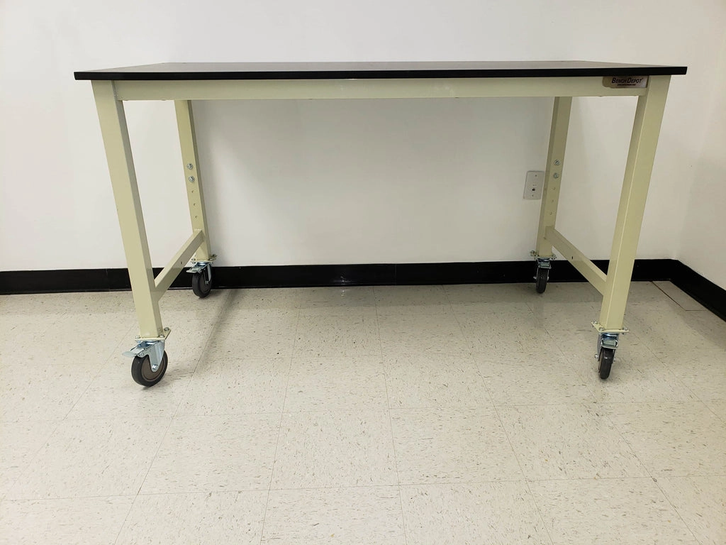 Lab table 6 foot heavy duty with phenolic resin countertop (30"D x 72"L x 36"H)--fixed height