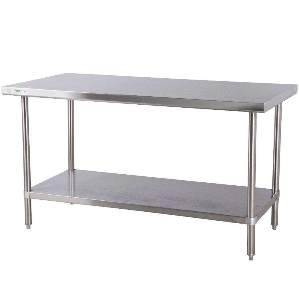 Stainless steel lab table:  60" x 30" 16 Ga. with undershelf (NEW)