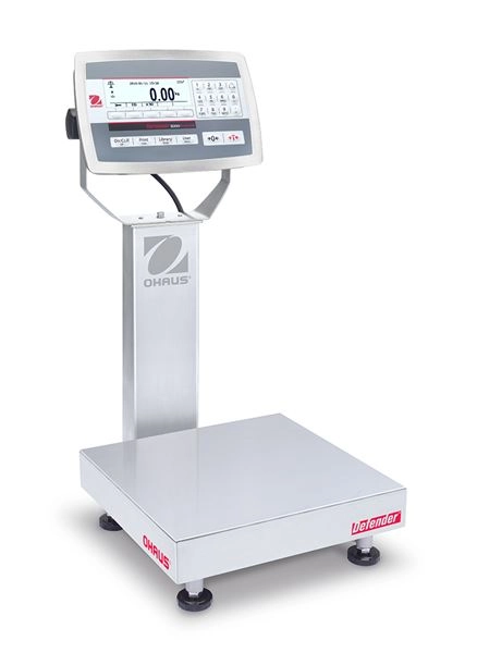 Ohaus Defender 5000 washdown D52XW25WQR6 Column Mount Bench Scale 25kg (50 lb.)  x 1 g (	0.002 lb)