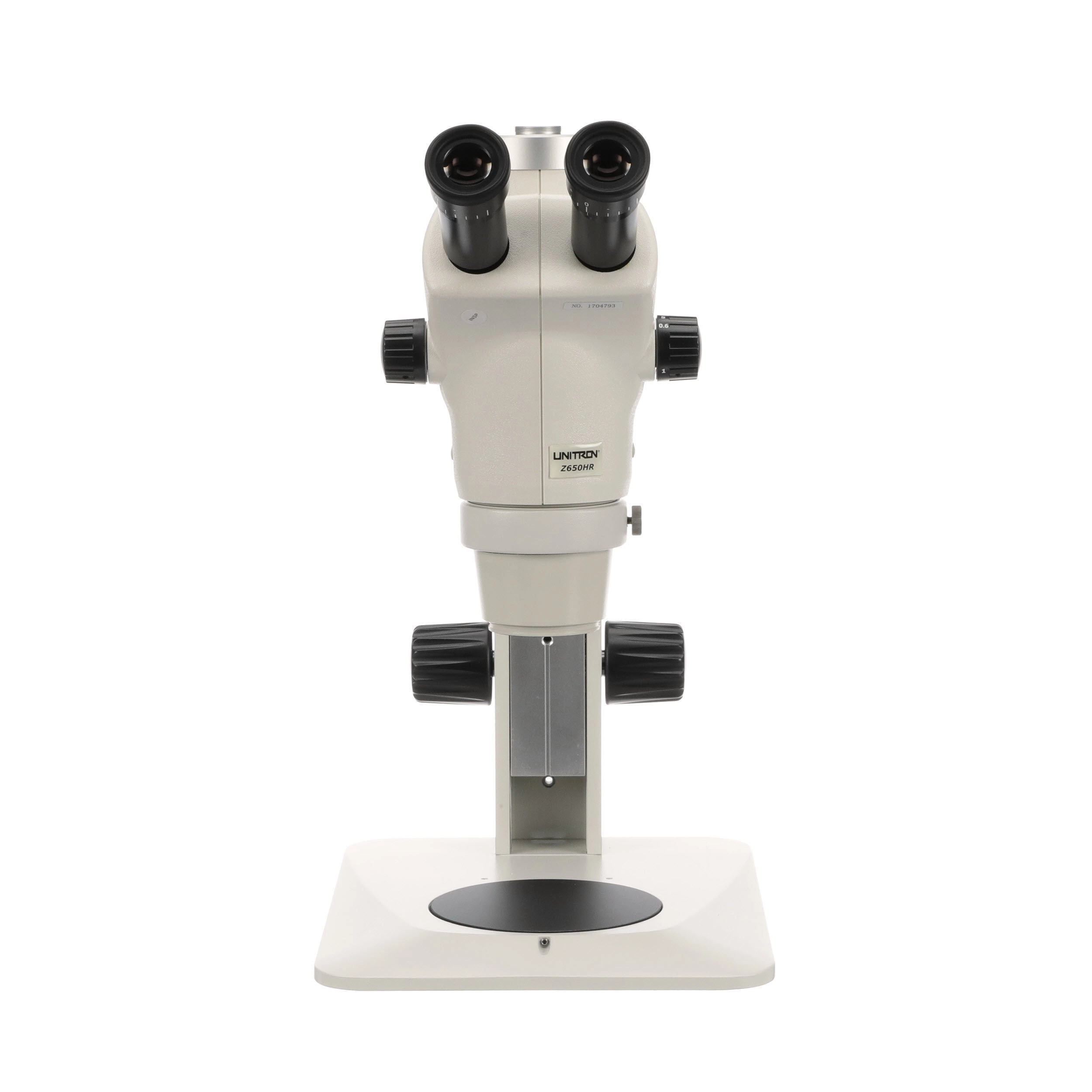 Unitron Z650HR Trinocular High Resolution Zoom Stereo Microscope on Plain Focusing Stand
