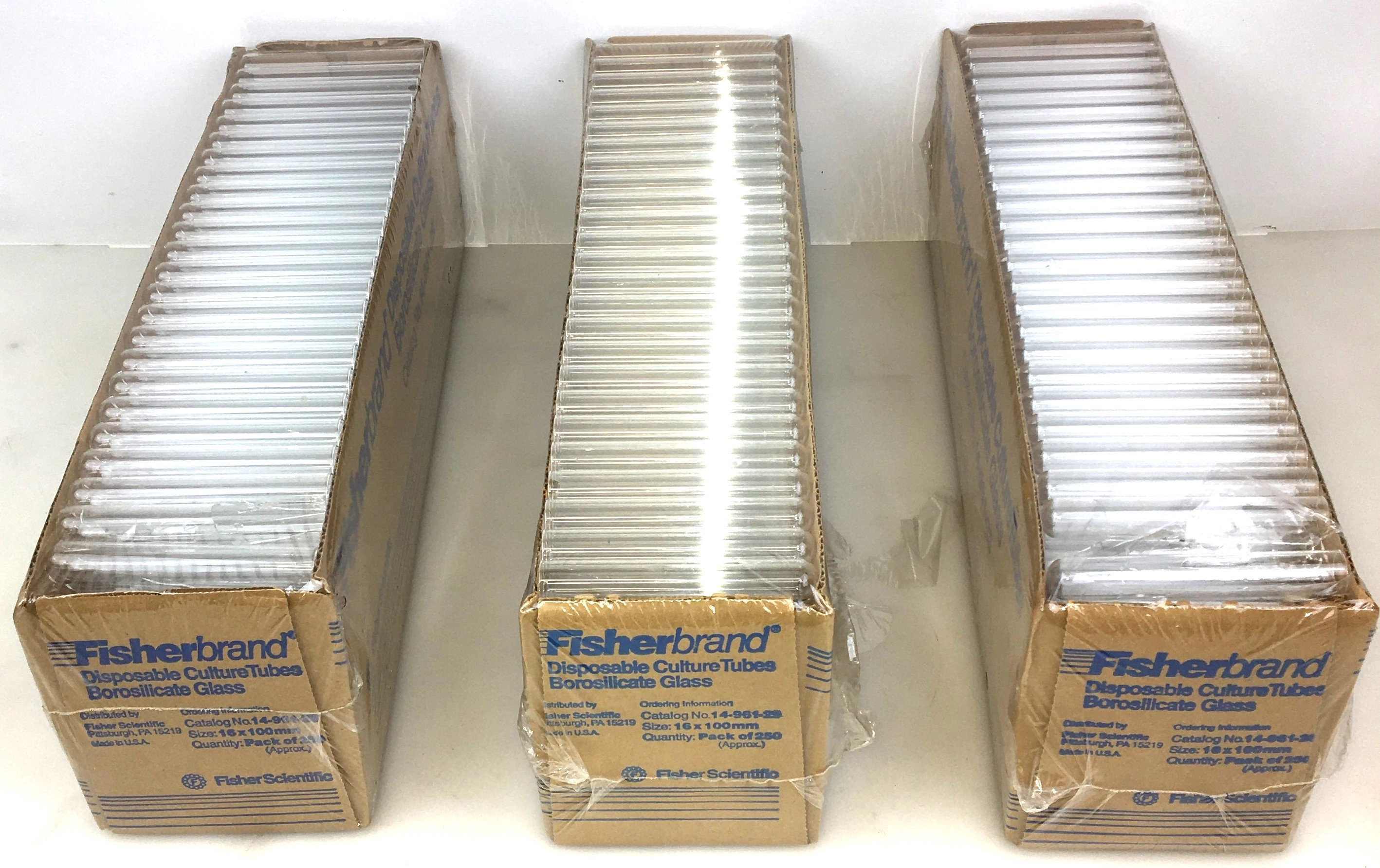 Fisherbrand 14-961-29 Disposable Culture Tube - 16 x 100mm (Box of 250)