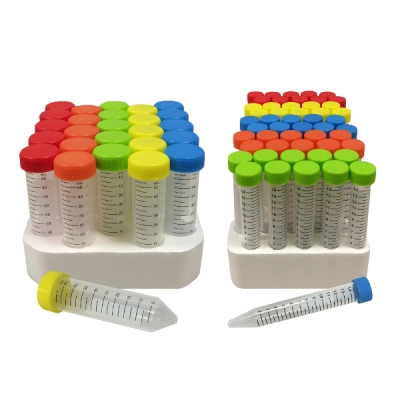 Mtc Bio 50mL Racked SpectraTube Rainbow Capped Centrifuge Tubes CS/500 C2750