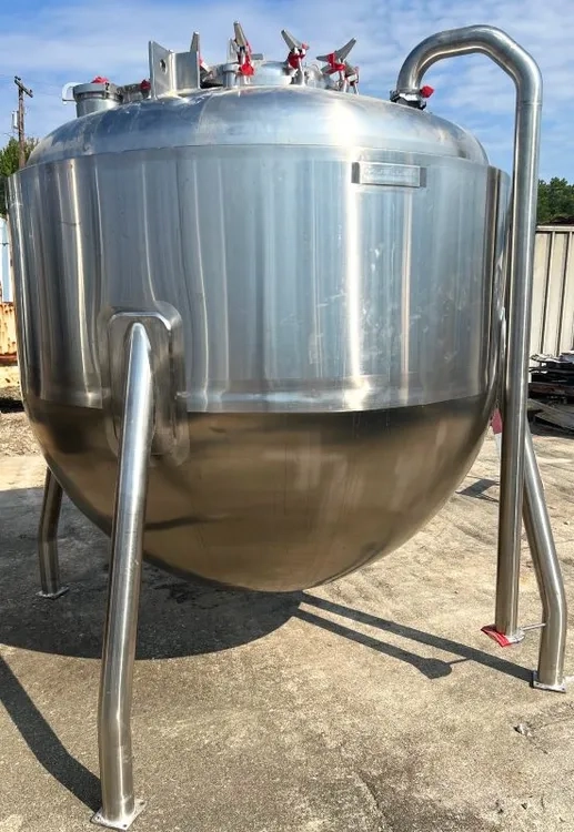 660 Gallon Sanitary 316L Stainless Steel Reactor built by Mueller