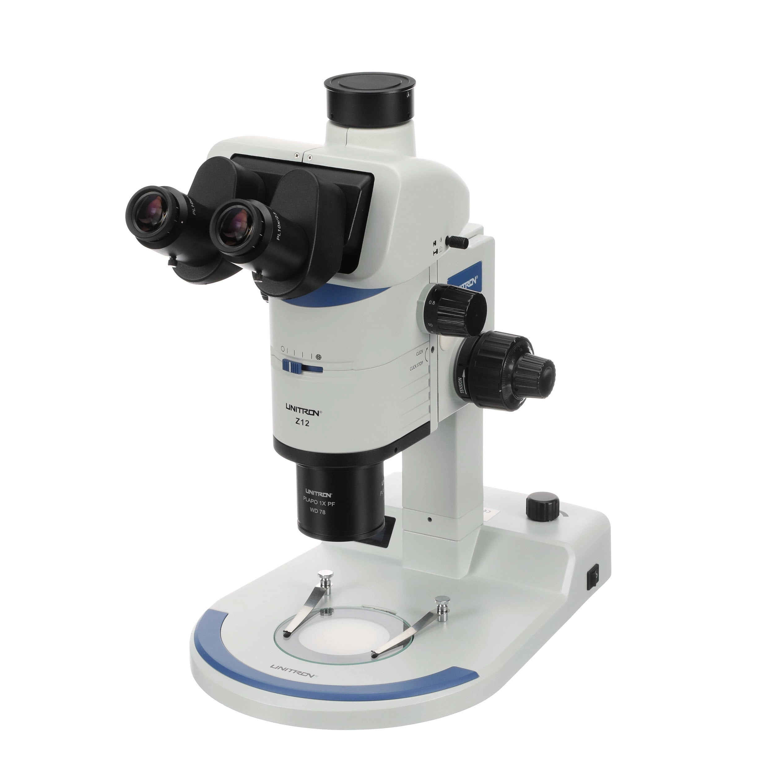 Unitron Z12 Zoom Stereo Microscope on LED Stand With Adjustable Color Temperature