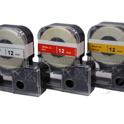 Mtc Bio 12mm Lab Tape, Green W/ White, Replacement Cartridge for Label Printers L9010-12GW