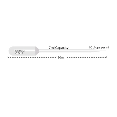 Mtc Bio 7ml Capacity Extended Tip Large Bulb Bulk, Transfer Pipettes PK/400 P4123-01