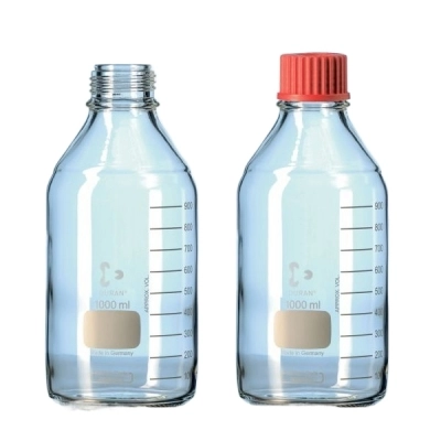 Ace Glass Lab Bottle, Duran, 20000ml, Plain Gl 45, No Cap Or Pour Ring, cs/1 5539-70