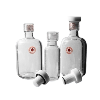 Ace Glass Safety Storage Bottle, 125ml, Epoxy Coated, Complete With 5846-48 Front Seal Plug 5555-25