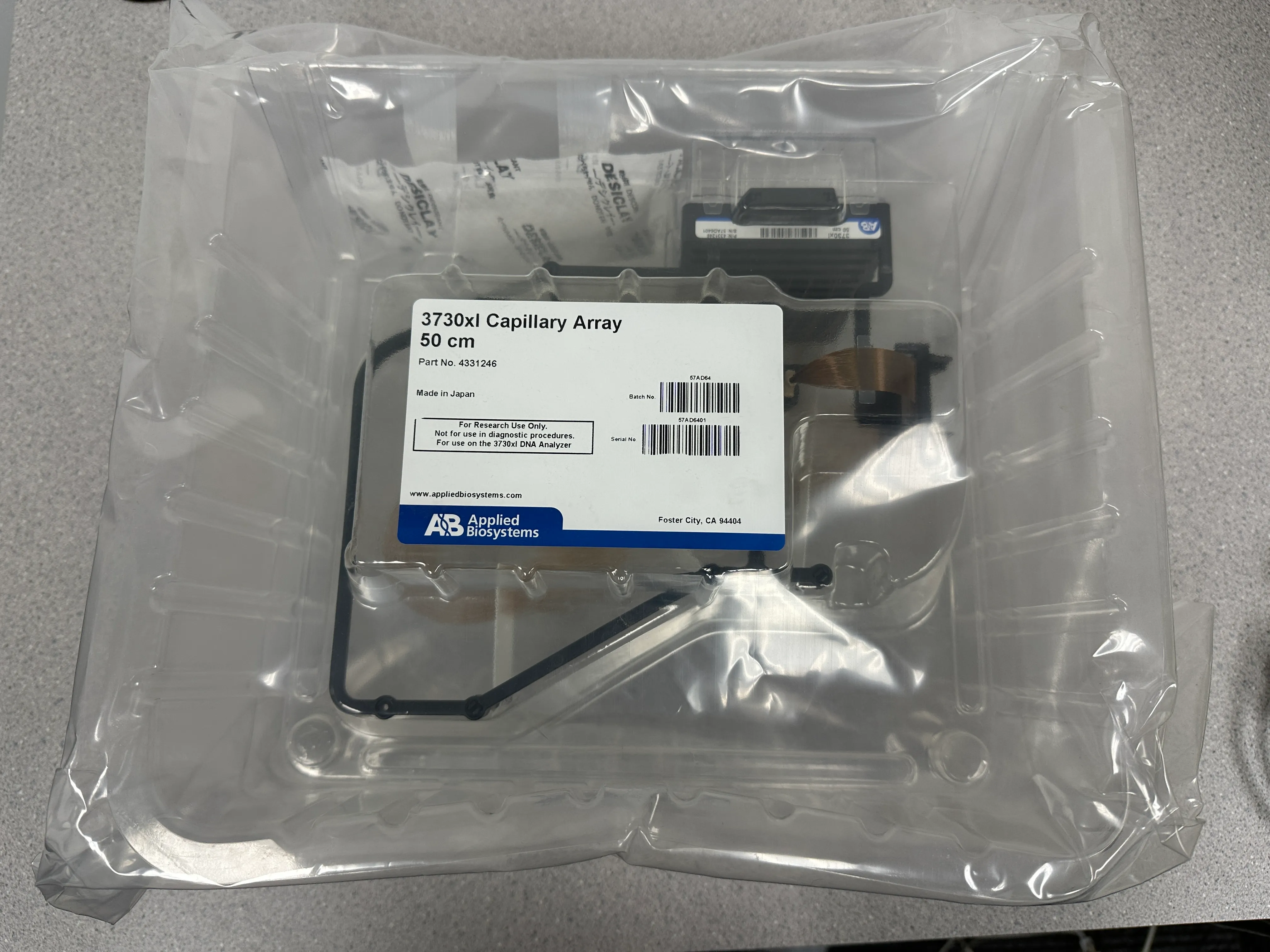 Applied Biosystems 3730xl Capillary Array 50 cm 4331246