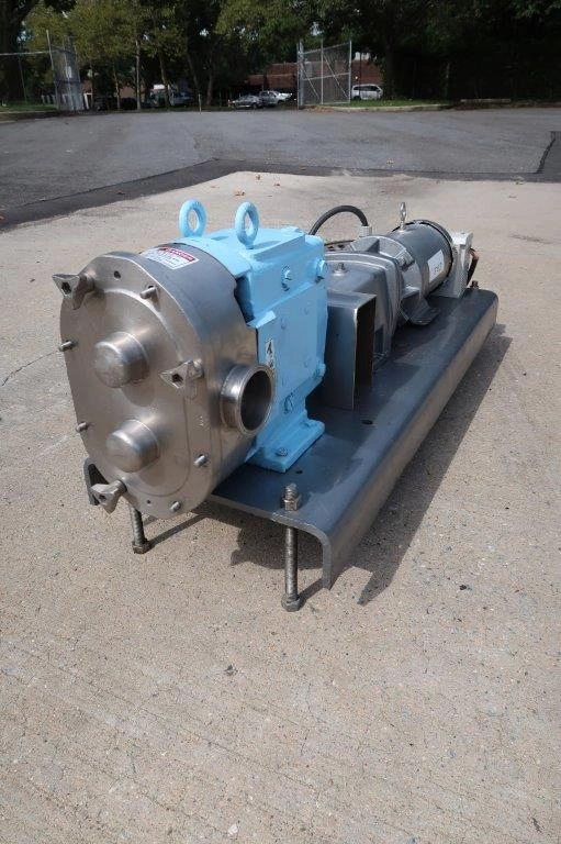 Waukesha 130 Stainless Positive Displacement Pump, 5 HP Motor