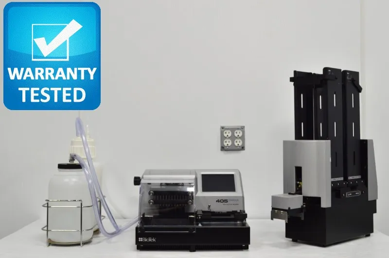 BioTek 405 Select TS Microplate Washer 405TSU w/ BioStack Stacker 2WR Unit2 - AV