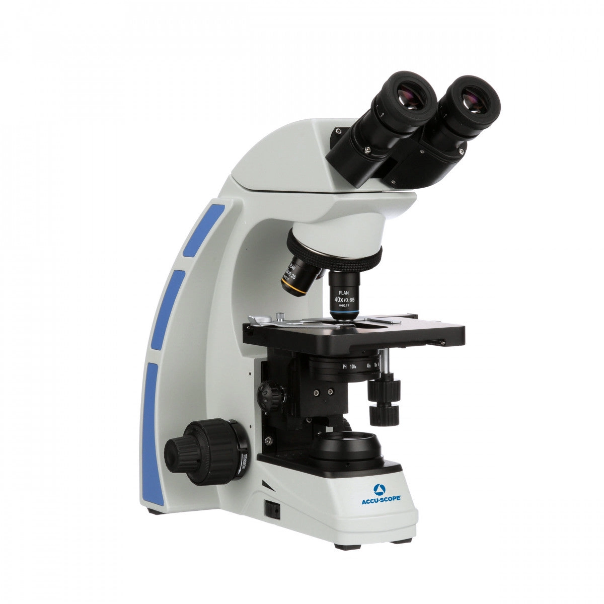 Accu-Scope 3000-LED Series Microscope with 4x, 10x, 40x Infinity Plan Achromat Objectives