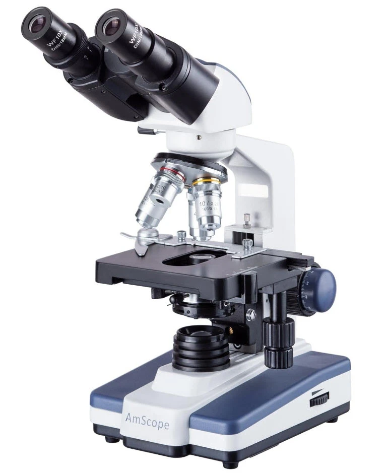 AmScope 40X-1000X Binocular LED Compound Microscope w/ Siedentopf Head