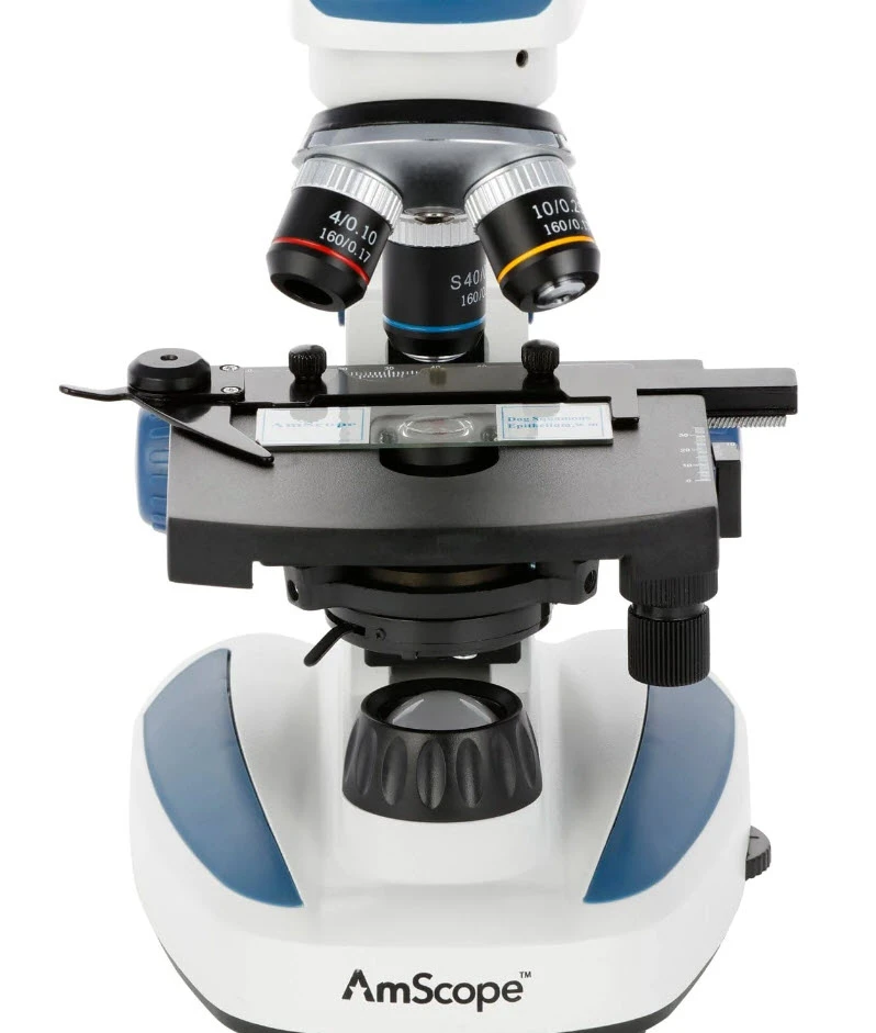 AmScope 40X1000X dual LED, Ergonomic, Lab Binocular Compound