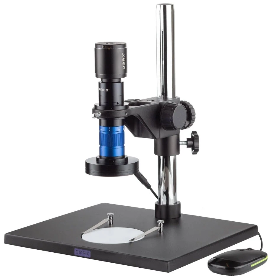 OMAX 0.7X-4.5X Zoom Video Inspection Microscope with LED Ring Light, HDMI Output