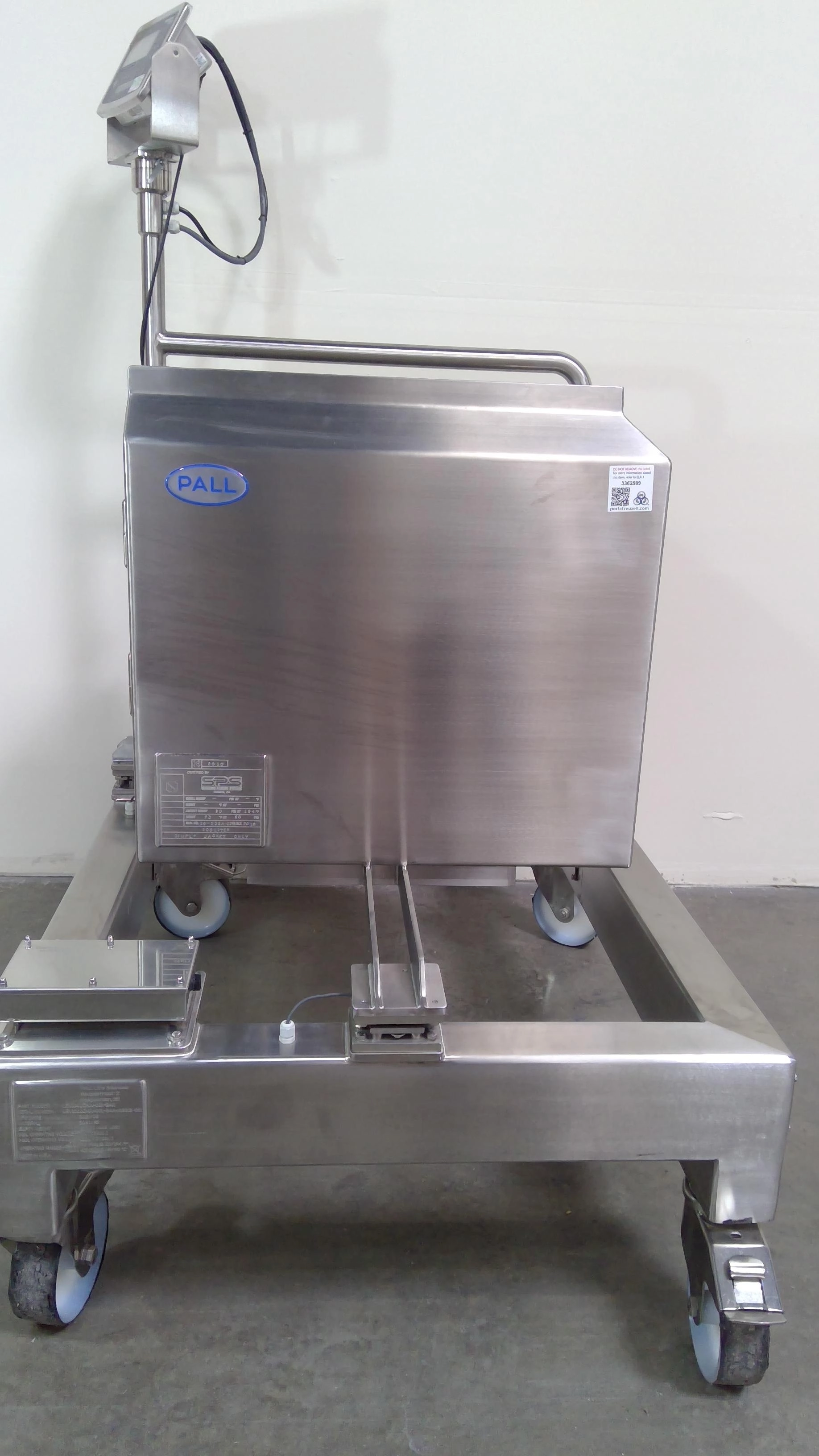 Pall LEV100JCMA-001-B4A Jacketed Mixer/Bag Tank with Load Cell 100L - BB3362589