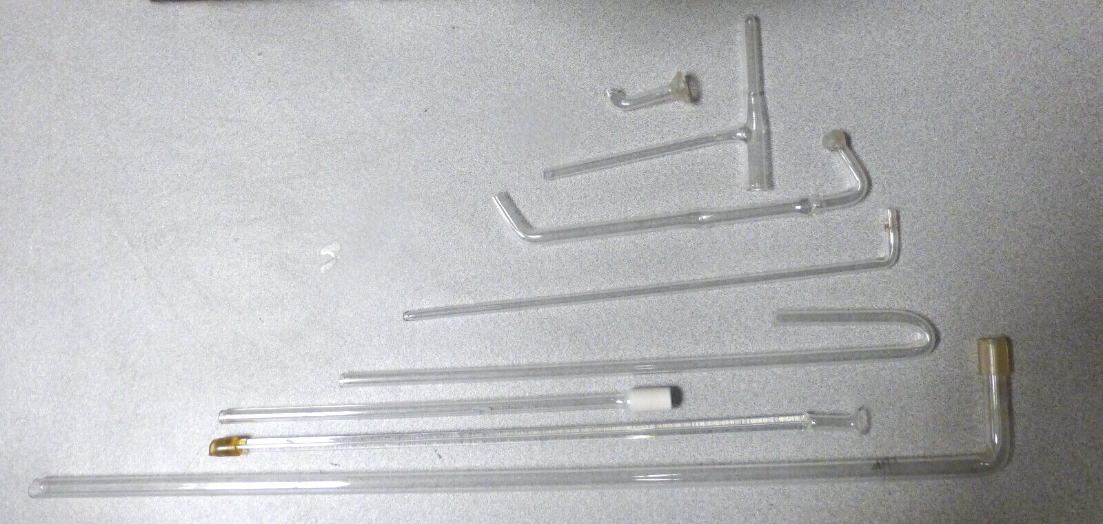 Lab Glassware - LOT OF EIGHT BENT GLASS TUBES - VA