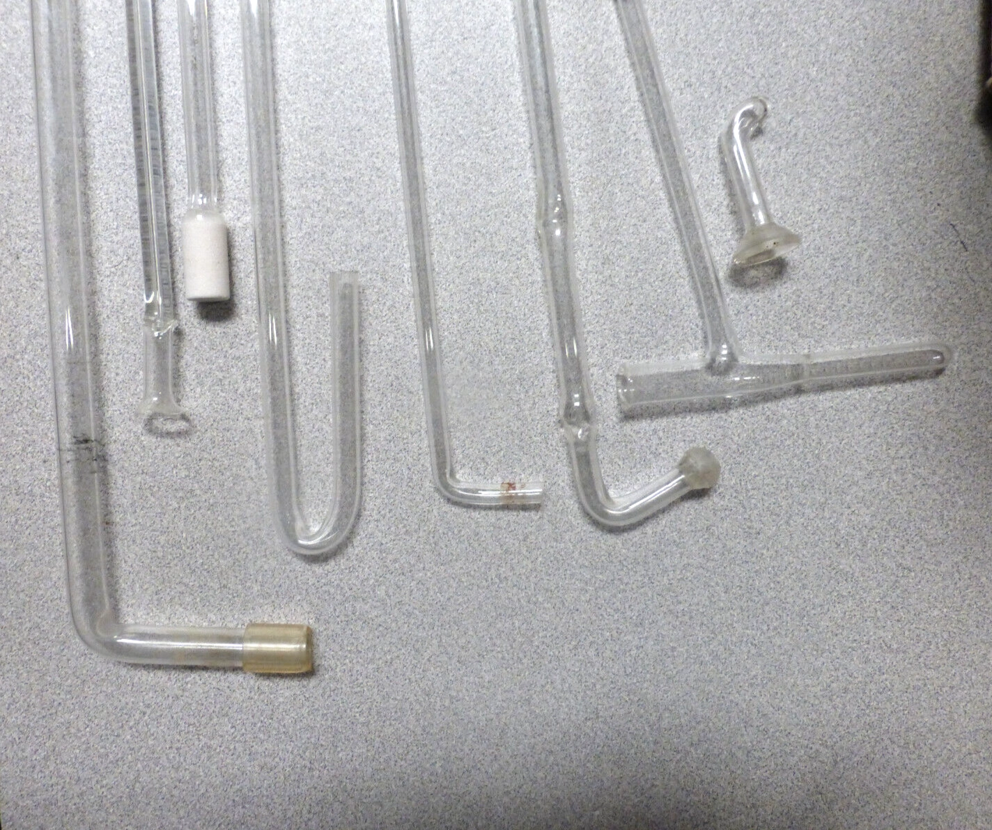 Lab Glassware - LOT OF NINE BENT GLASS TUBES - VAR