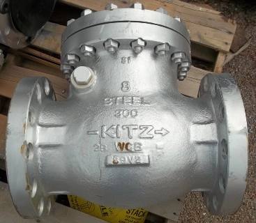 KITZ 8" 300 FLANGED RAISED FACE WCB CHECK VALVE SIZE: 8, BODY: WCB, CLASS: 300, DISC: CR13, SEAT: H
