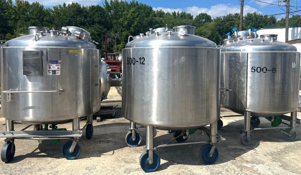 500 Gallon Sanitary 316L Stainless Steel Reactor/Fermenter