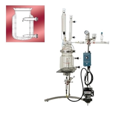 Ace Glass 3000ml, Two-Piece Jacketed Pressure Reactor, Complete With #15 Ace-Thred 6427-472