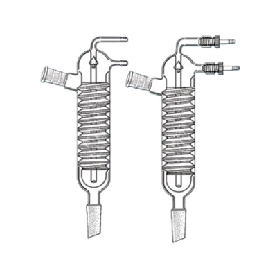 Ace Glass Condenser, Friedrichs, 24/40 Top, 34/45 Bottom, Size D Hose Barbs 5971-20