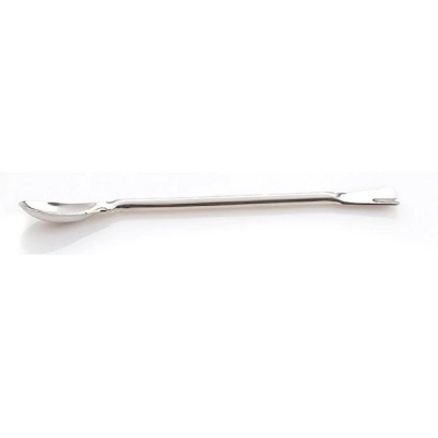 Foxx Life Sciences EZBio Stainless Steep Offset Spoon 304 SS Steel Handle, 150 mm, 5/PK 25C-3620-FLS