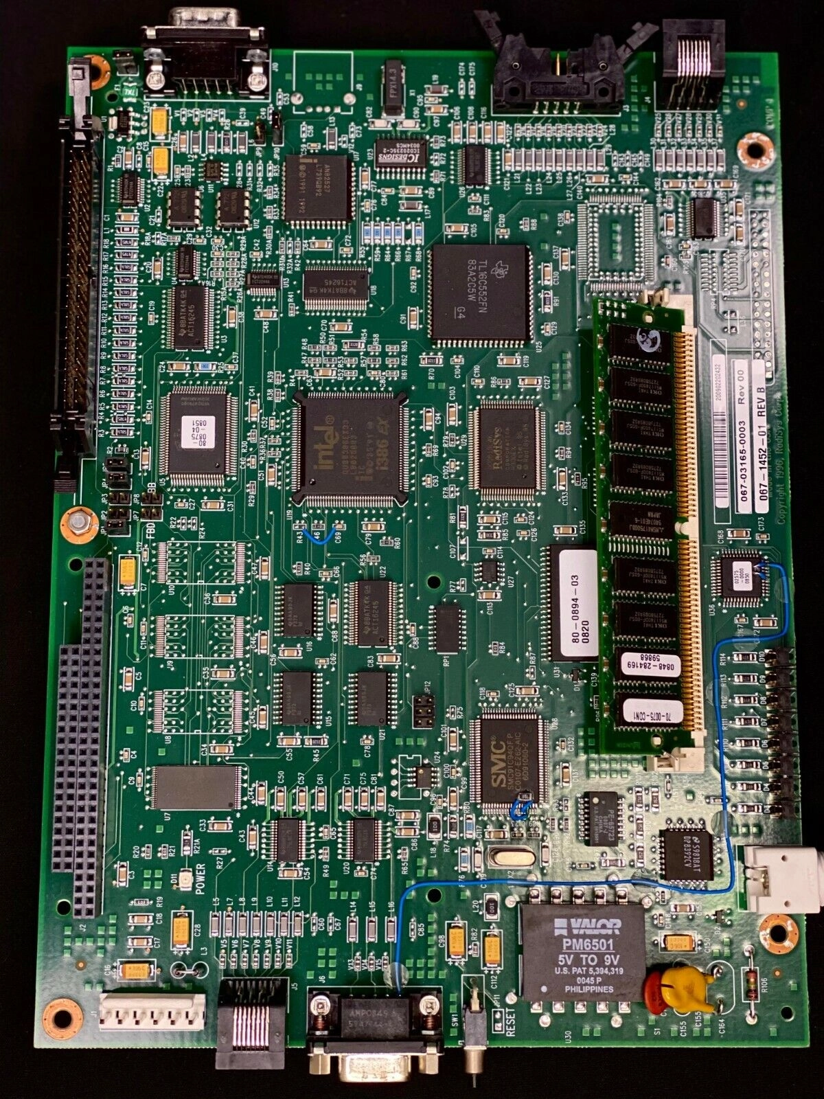 Embedded Intel i386 Ex chipset motherboard w/ RAM 