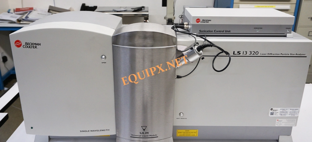 Beckman LS13-320 laser diffraction particle size analyzer with ULM and single wavelength detector(2011) (4644)
