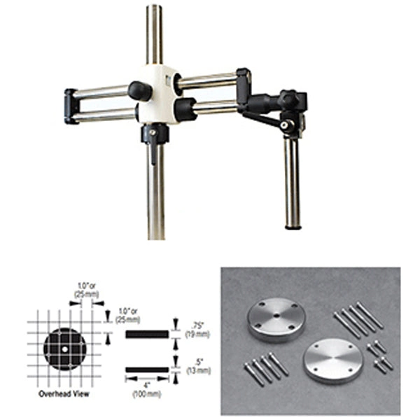 Diagnostic Instruments SMS20-6-TM Heavy Duty Ball Bearing Boom Stand for Zeiss Stereo Microscopes with Table Mount