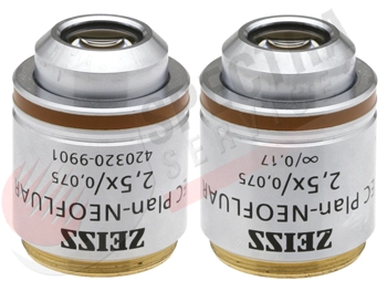 Zeiss EC Plan- NEOFLUAR 2.5x/0.075na M27 Thread Objective