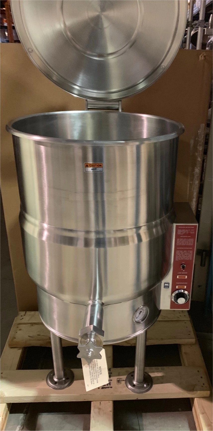 New 40-100 Gallon Stainless Stationary Electric Kettles Model EL (*can add Custom Mixer)