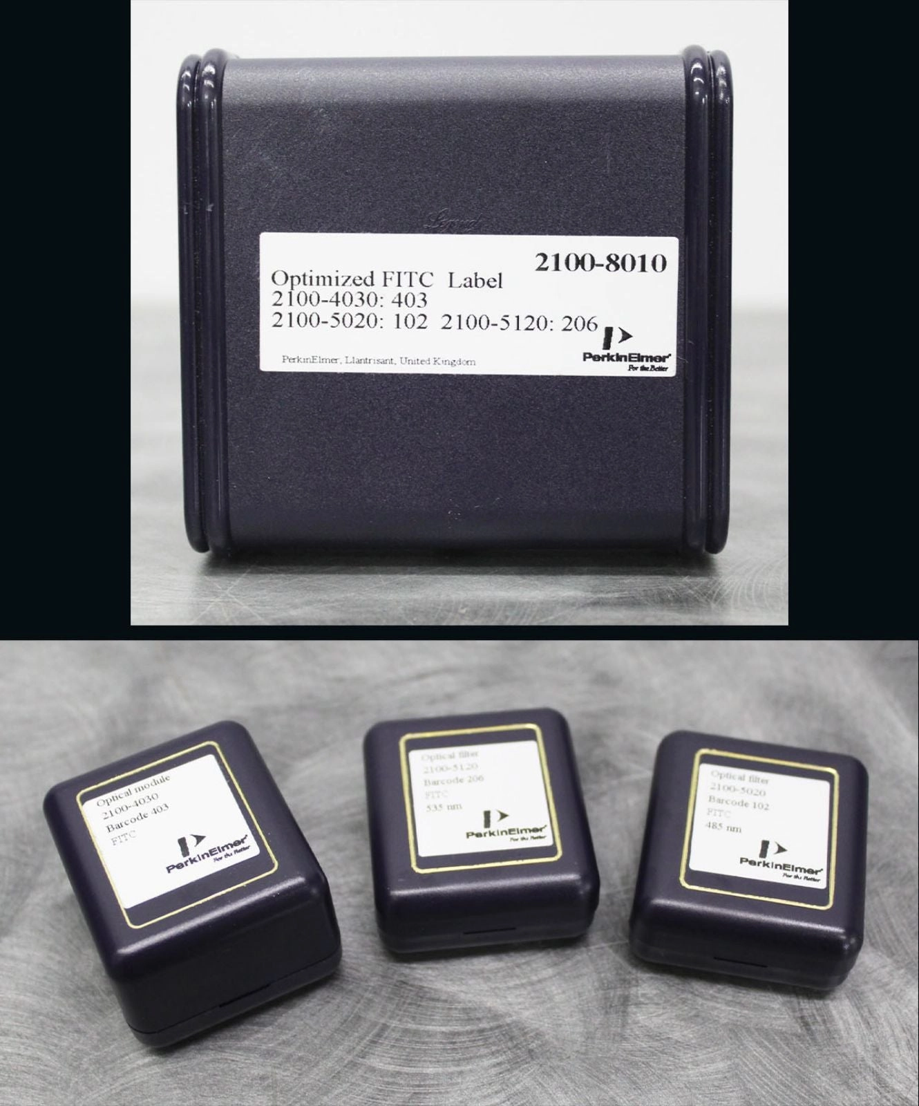 PerkinElmer 2100-8010 Optical FITC Filters &amp; Optical Module f/ Spectrophotometer